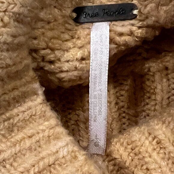 Free People Bradley Turtleneck Sweater, Yellow, L - Picture 4 of 14